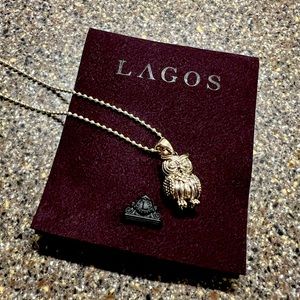Lagos Rare Winders Owl Pendant Necklace